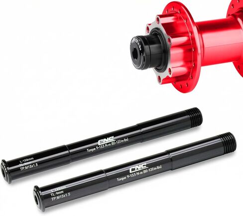 CNC Bicycle Front Hub Thru Axle Boost 15x100mm for RockShox Fork Mountain Bike Fork Axle Skewer M15(P1.5) L148mm Hub Tube Shaft, Aluminum in Saudi Arabia
