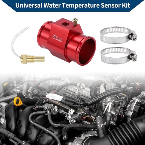 12/24V Universal Water Temp Sensor Kit, 1/8"NPT 36mm Red Adapter 190'F on - 175'F Off for Automotive Radiator & Engine Cooling in Saudi Arabia