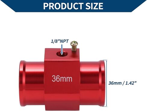 12/24V Universal Water Temp Sensor Kit, 1/8"NPT 36mm Red Adapter 190'F on - 175'F Off for Automotive Radiator & Engine Cooling in Saudi Arabia