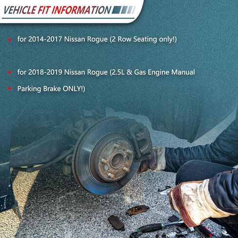 D905 D1737 مكابح سيراميك أمامية وخلفية لـ 2014-2019 Nissan Rogue 2 صف مقاعد السائق جانب الركاب in Saudi Arabia