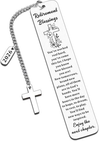 Christian Retirement Gift for Woman Man Best Happy Cool Retirement Gifts for Women Men Friends Happy Retired Going Away Leaving Farewell Gifts for Coworkers Women Men Retirement Blessings Bookmarks in Saudi Arabia