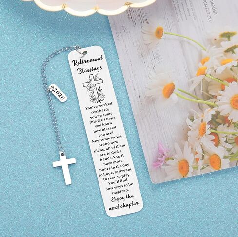 Christian Retirement Gift for Woman Man Best Happy Cool Retirement Gifts for Women Men Friends Happy Retired Going Away Leaving Farewell Gifts for Coworkers Women Men Retirement Blessings Bookmarks in Saudi Arabia