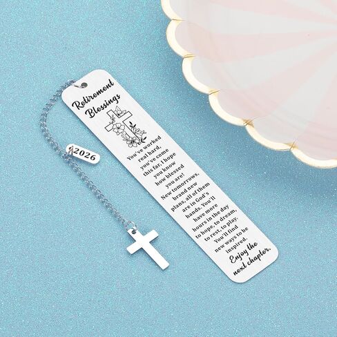 Christian Retirement Gift for Woman Man Best Happy Cool Retirement Gifts for Women Men Friends Happy Retired Going Away Leaving Farewell Gifts for Coworkers Women Men Retirement Blessings Bookmarks in Saudi Arabia