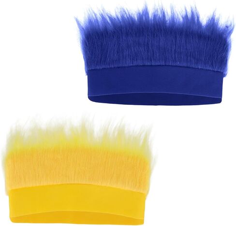 عصابة رأس مشعرة، عصابة رأس زي مشعر، قبعات مجنونة، ملحقات شعر مستعار ترولز المضحكة لماردي غرا، كوسبلاي in Kuwait