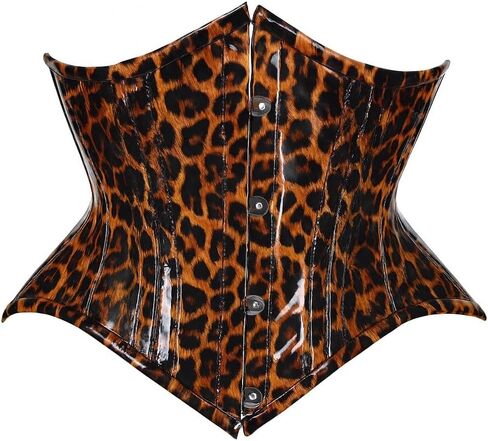 Daisy corsets Women's Daisy Corsets Womens Pvc Cheetah Steel Boned Mini Cincher Waist Cincher Top & Plus Size in Saudi Arabia