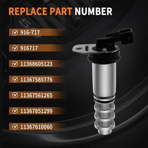 صمام متغير توقيت المحرك VVT الملف اللولبي متوافق مع BMW X5، 335i، 435i، 535i، 550i، 335i/535i GT xDrive، 335i/535i xDrive، 535i/550i GT، OE 916-717 11368605123 in Saudi Arabia