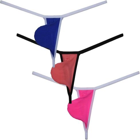 Men's Ice Silk Mini Bikini Tangas Soft String Thong Underwear Pouch T-back Minimal Coverage Underpants in Saudi Arabia