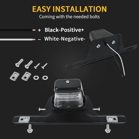 LED License Plate Light with Steel Bracket, Waterproof 12V Universal Trailer Tag Lamp for Truck RV Boat Utility Vehicle Semi Truck, DOT Compliant, ABS Housing, Submersible Design in Saudi Arabia