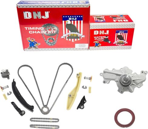 DNJ TK4213BWP مجموعة أدوات سلسلة التوقيت مع مضخة مياه لـ 2013-2016 لينكولن MKT 3.7L V6 24V DOHC 3726cc in Kuwait