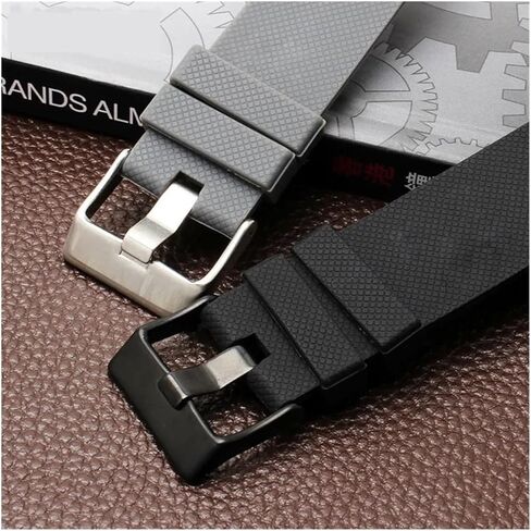 Waterproof Rubber Watchband Fit for Suunto Traverse Series Alpha Watch 24mm Silicone Straps with Stainless Steel Clasp (Color : Black x Black, Size : 24mm) in Saudi Arabia