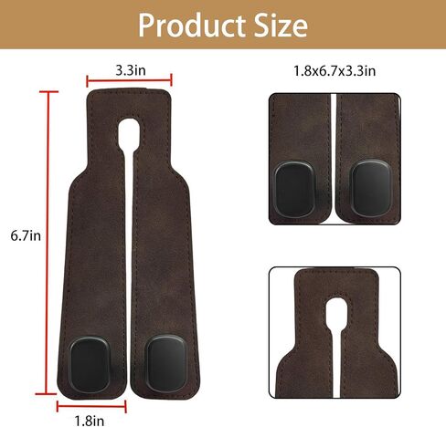 2Pack Car Seat Headrest Hooks - Double Hook Design for Handbags, Purses, Bags,Car Purse Hook,Car Accessories for Women(Brown) in Saudi Arabia