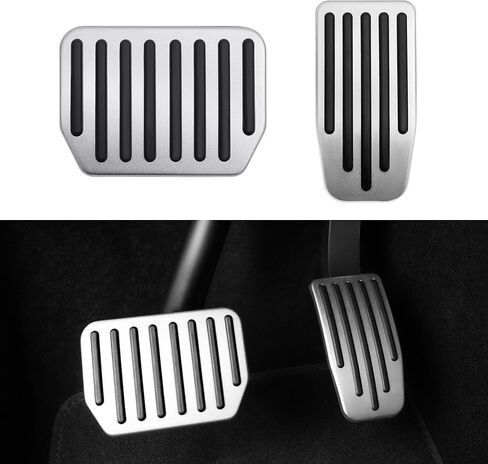Performance Pedal Pads Cover Foot Aluminum Non-Slip Pedals Compatible With Tesla Model Y(Juniper) Model 3(Highland) and Tesla Model 3/Y 2017-2026 in Saudi Arabia