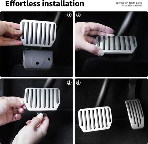 Performance Pedal Pads Cover Foot Aluminum Non-Slip Pedals Compatible With Tesla Model Y(Juniper) Model 3(Highland) and Tesla Model 3/Y 2017-2026 in Saudi Arabia