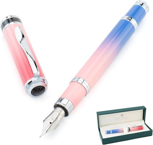 Monteverde USA Innova Ombre Fusion Charm (Violet/Pink/Magenta Gradient Finish) Fountain Pen - Broad Nib, Refillable, Gift Case, Luxury Pen in Saudi Arabia