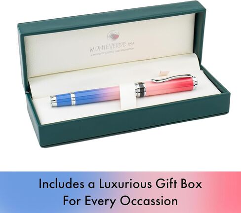 Monteverde USA Innova Ombre Fusion Charm (Violet/Pink/Magenta Gradient Finish) Fountain Pen - Broad Nib, Refillable, Gift Case, Luxury Pen in Saudi Arabia