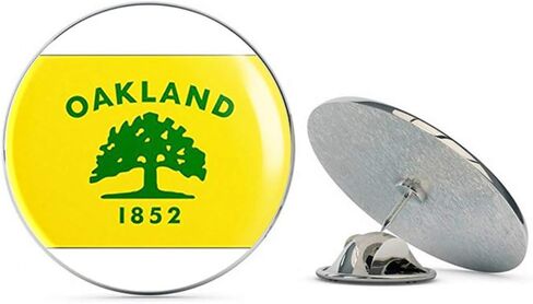 Oakland City Flag (California ca) Metal 0.75" Lapel Hat Pin Tie Tack Pinback in Saudi Arabia