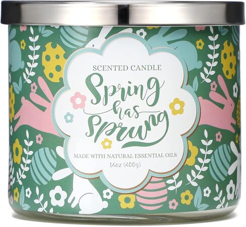Spring Candle,Easter Scented Candles, Floral Scented Candle, Blossoms Gardenia Scented Candle,Large 3 Wicks, 14 oz in Saudi Arabia