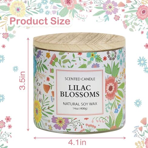 Spring Candle,Easter Scented Candles, Floral Scented Candle, Blossoms Gardenia Scented Candle,Large 3 Wicks, 14 oz in Saudi Arabia