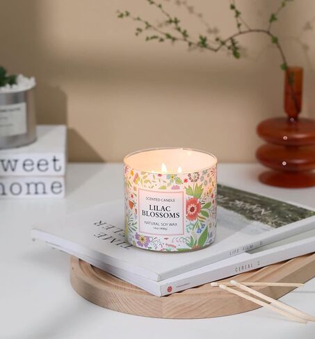 Spring Candle,Easter Scented Candles, Floral Scented Candle, Blossoms Gardenia Scented Candle,Large 3 Wicks, 14 oz in Saudi Arabia