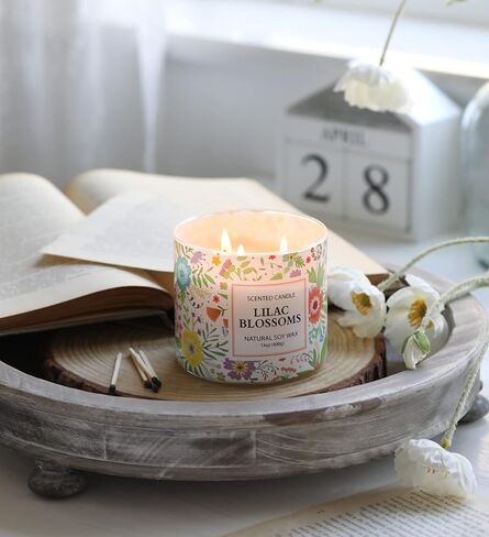 Spring Candle,Easter Scented Candles, Floral Scented Candle, Blossoms Gardenia Scented Candle,Large 3 Wicks, 14 oz in Saudi Arabia