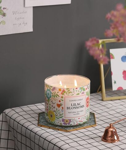 Spring Candle,Easter Scented Candles, Floral Scented Candle, Blossoms Gardenia Scented Candle,Large 3 Wicks, 14 oz in Saudi Arabia