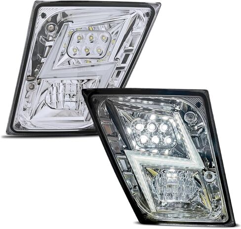 Full Led Performance Fog Lights Compatible with Volvo VNL VN 2004-2017 Aftermarket Replacement Led Fog Lights lamps Chrome Pair Left Driver and Right Passenger Side in Saudi Arabia