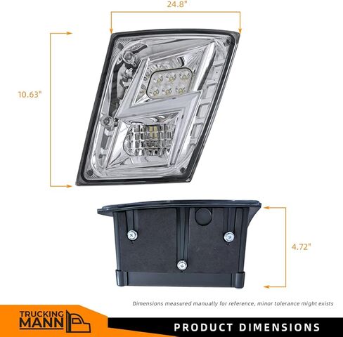 Full Led Performance Fog Lights Compatible with Volvo VNL VN 2004-2017 Aftermarket Replacement Led Fog Lights lamps Chrome Pair Left Driver and Right Passenger Side in Saudi Arabia