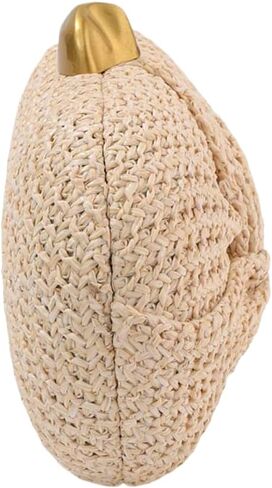 Straw Clutch Purse for Women Summer Woven Beach Handbag Party Wedding Clutch Evening Bag Wicker Purse in Saudi Arabia
