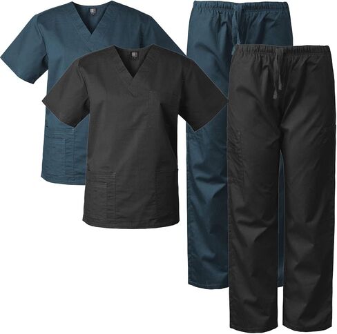 Medgear 2-PACK Scrubs for Men and Women Scrubs Set Medical Uniform Scrubs Top and Pants in Saudi Arabia