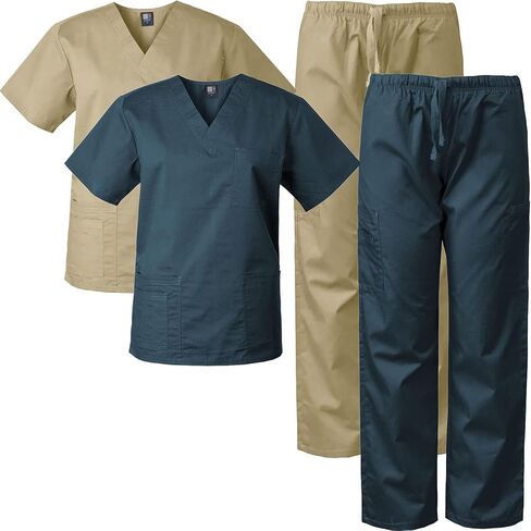 Medgear 2-PACK Scrubs for Men and Women Scrubs Set Medical Uniform Scrubs Top and Pants in Saudi Arabia
