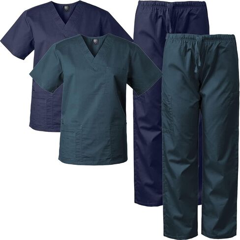 Medgear 2-PACK Scrubs for Men and Women Scrubs Set Medical Uniform Scrubs Top and Pants in Saudi Arabia