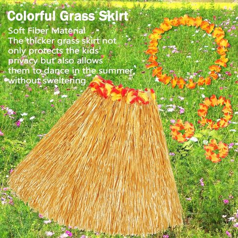 5 قطعة تنورة العشب حولا هاواي للنساء ملابس Luau للنساء تنانير العشب لحفلة Luau الاستوائية in Kuwait
