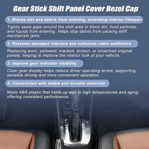 XQSMWF Gear Shift Bezel Cover Silver Fit for Buick Encore 2013-2018 1.4L l4 Engine, Replace 55587364 Car Center Console Plastic Gear Shift Panel Trim in Saudi Arabia