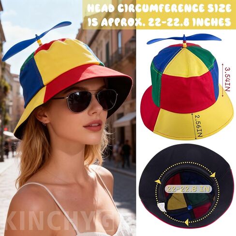 Funny Adult Propeller Hat Bucket Hat With Blue Propeller in Kuwait