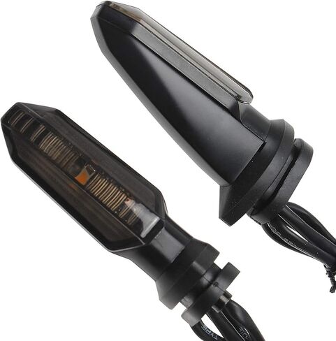 Motorcycle Turn Signals - Amber Light,12V, LED Indicator Light Waterproof Smoke Lens Fits HONDA CBR 400R 500R 650RF 600RR /CB 400F 400X 500F 500X 650F /NC 700S 750S 750X (Pair) in Saudi Arabia