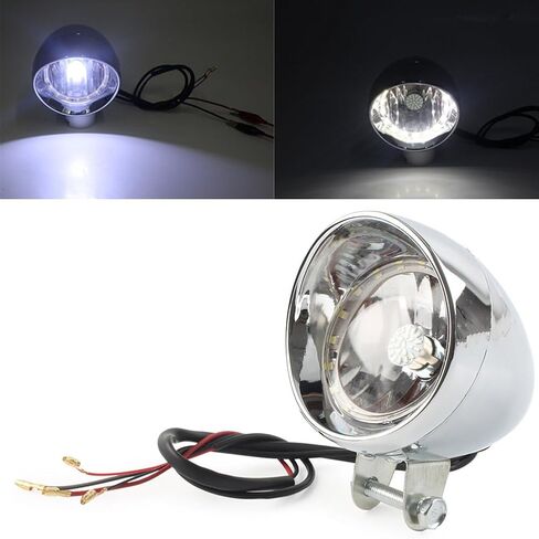 Cnamid5 1 pcs Chrome LED Retro Motorcycle Headlight Spot Lamp For HONDA VTX 1800 in Saudi Arabia