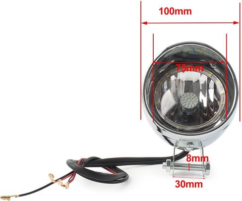 Cnamid5 1 pcs Chrome LED Retro Motorcycle Headlight Spot Lamp For HONDA VTX 1800 in Saudi Arabia