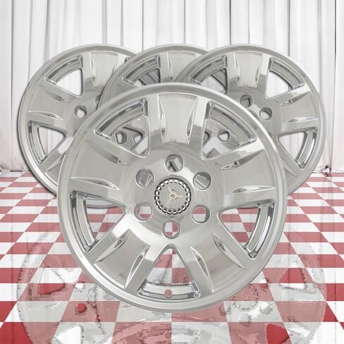 4pc Chrome 5 Spoke 17" Snap-On Wheel Skins for Chevy Silverado 1500 LS 2015-2018 in Saudi Arabia