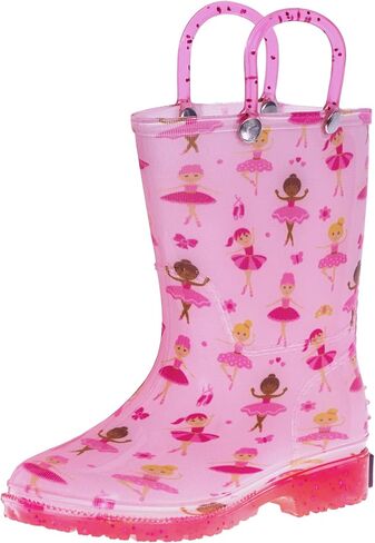 Wildkin Kids Rain Boots for Boys & Girls, Easy Slip-On Handles and No-Slip Tread in Kuwait