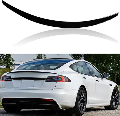 Rear Trunk Wing Spoiler for 2012-2024 Tesla Model S, Tesla Model S Spoiler Accessories (Gloss Black) in Saudi Arabia