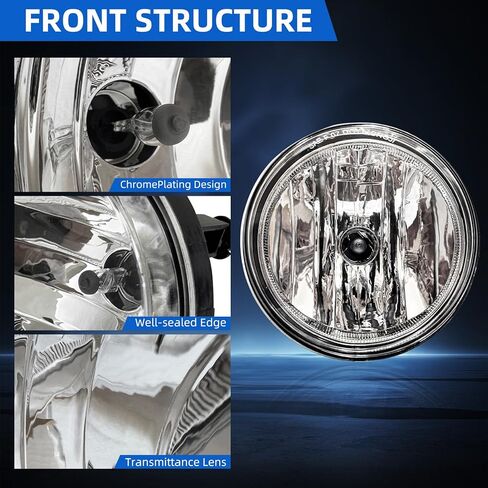 Fog Light Compatible with 2007-2013 GMC Sierra 1500, 2007-2014 Sierra 2500HD 3500HD Clear Lens Fog Lamps 880 12V 27W W/Bulbs Replacement GM2592161 GM25931611 in Saudi Arabia
