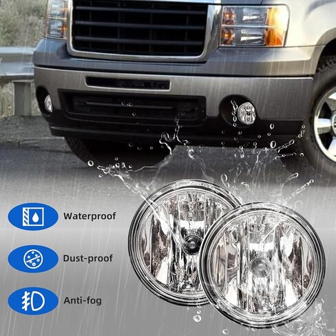 Fog Light Compatible with 2007-2013 GMC Sierra 1500, 2007-2014 Sierra 2500HD 3500HD Clear Lens Fog Lamps 880 12V 27W W/Bulbs Replacement GM2592161 GM25931611 in Saudi Arabia