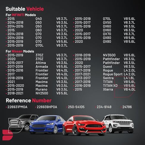 BDFHYK 234-9148 مستشعر الأكسجين O2 المنبع يسارًا أو يمينًا، متوافق مع نيسان متوافق مع موديلات إنفينيتي - لألتيما، باثفايندر، روغ، سينترا، 370Z، ماكسيما، Q40، Q50، Q60، Q70، QX50، QX60، قطعة واحدة in Kuwait