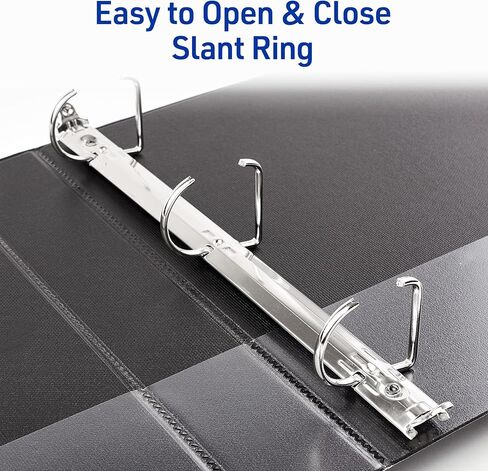 Avery Durable View 3 Ring Binders, 1.5 Inch Slant Rings, 375-Sheet Capacity, DuraHinge, 2.1 Inch Wide Spines, Customizable Clear Covers and Spines, Black Binders (12-Pack of 17021) in Saudi Arabia