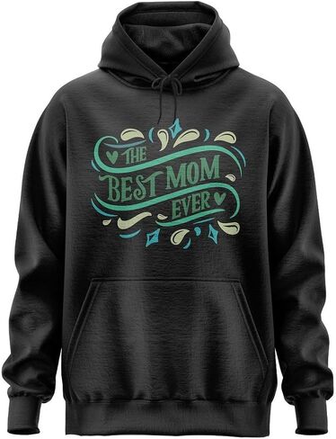Printbox Originals The Best Mom Ever Mens Hoodie, Motherhood Apparel, Love for Mom Pullover Sweater, Gifts for Mothers in Saudi Arabia