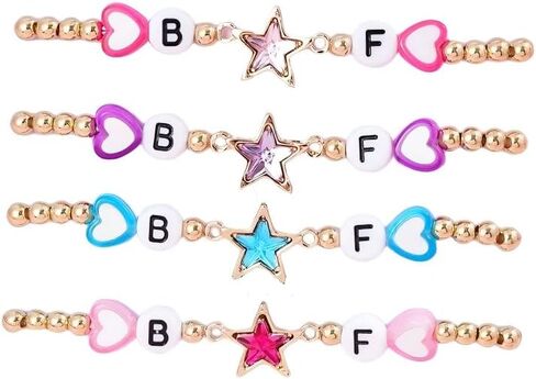 الملونة بلينغ أساور الصداقة التسلق القلب حجر الراين الذهب مطرز أساور تمتد للنساء Y2K الجمالية نجمة سحر الطبقات سلسلة سوار مرن BFF مجموعة مجوهرات in Kuwait