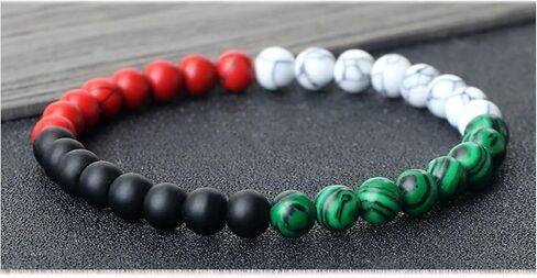 POYAMUSE Palestinian Beaded Strand Bracelet - Free Palestine Beaded Bracelet for Men and Women, Support Palestinian Accessories in Saudi Arabia