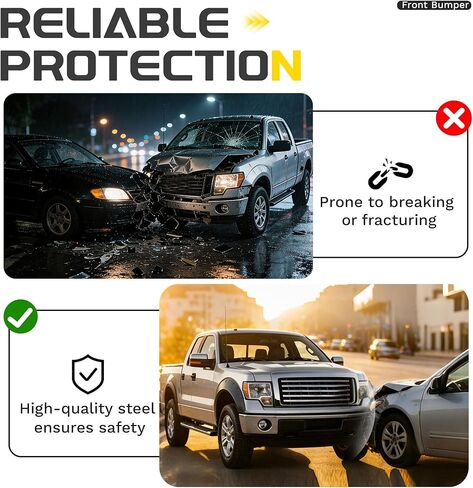 Front Bumper Face Bar Compatible with 2009-2014 Ford F-150 W/O Fog Light Holes Replacement for 9L3Z-17757-B FO1002411 Steel Chrome Silvery 3Pcs in Saudi Arabia