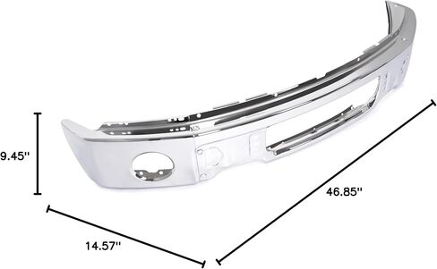 Front Bumper Face Bar Compatible with 2009-2014 Ford F-150 W/O Fog Light Holes Replacement for 9L3Z-17757-B FO1002411 Steel Chrome Silvery 3Pcs in Saudi Arabia