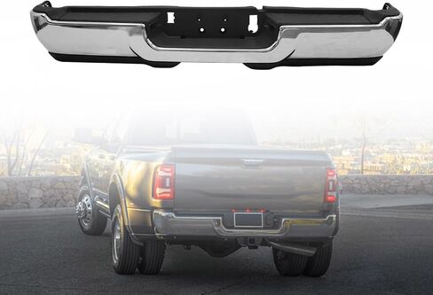 Compatible with 2019-2024 R-A-M 2500 3500 Pickup Steel Chrome Rear Step Bumper Assembly CH1103182 in Kuwait
